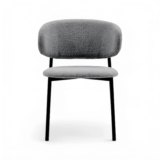 Zoya Dining Chair Gray Boucle