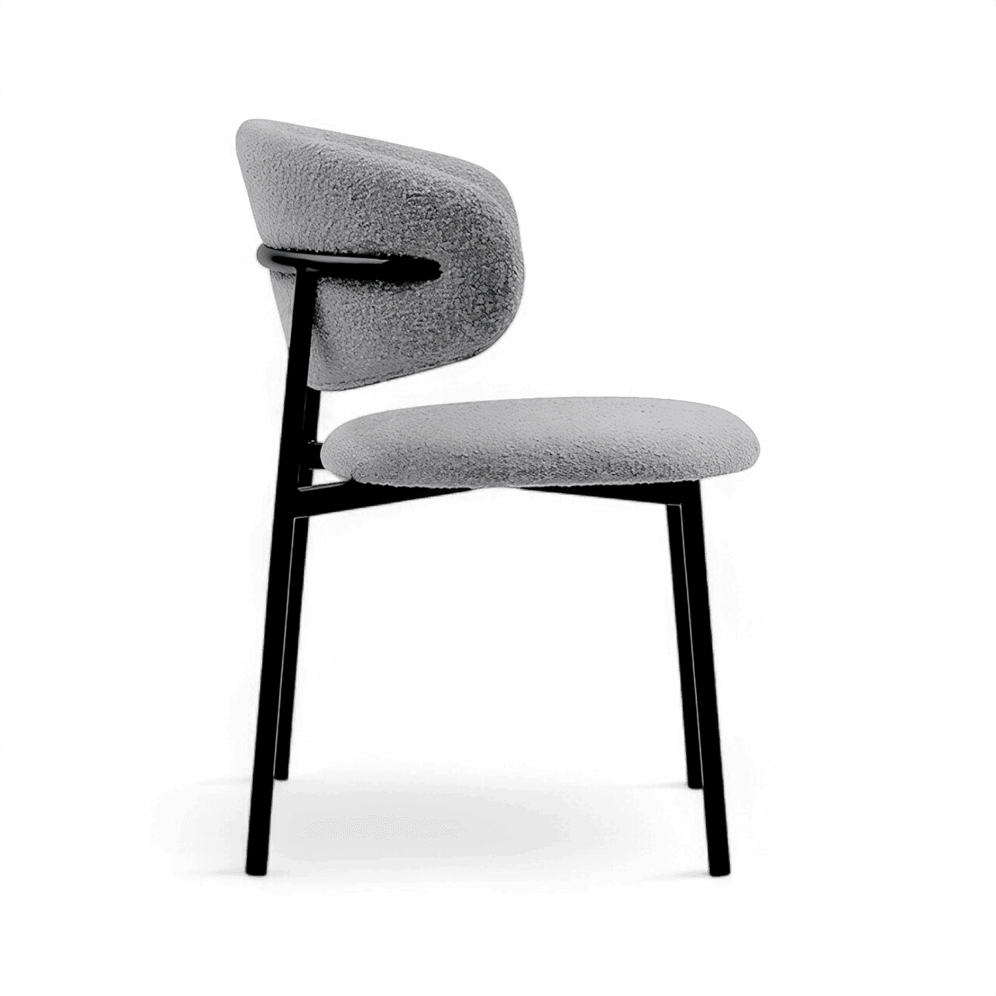 Zoya Dining Chair Gray Boucle