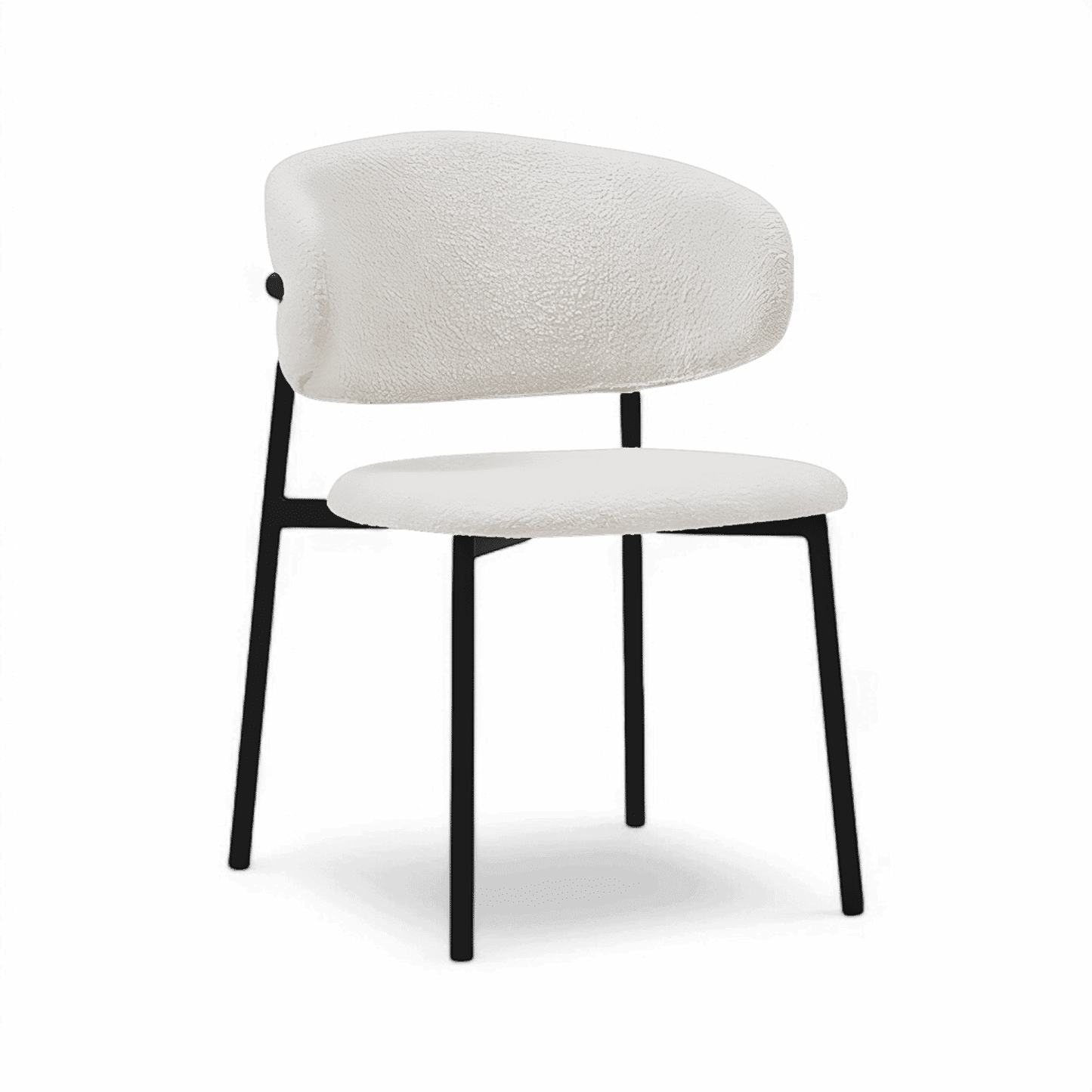 Zoya Dining Chair White Boucle