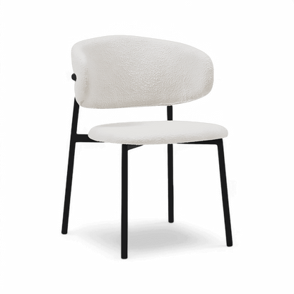 Zoya Dining Chair White Boucle