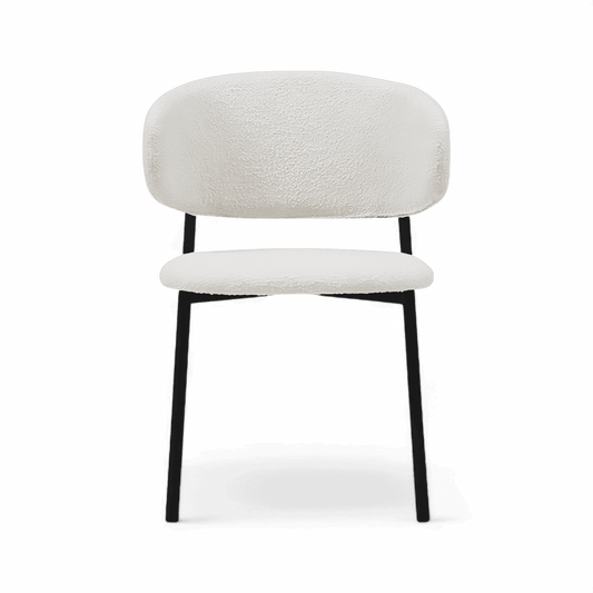 Zoya Dining Chair White Boucle
