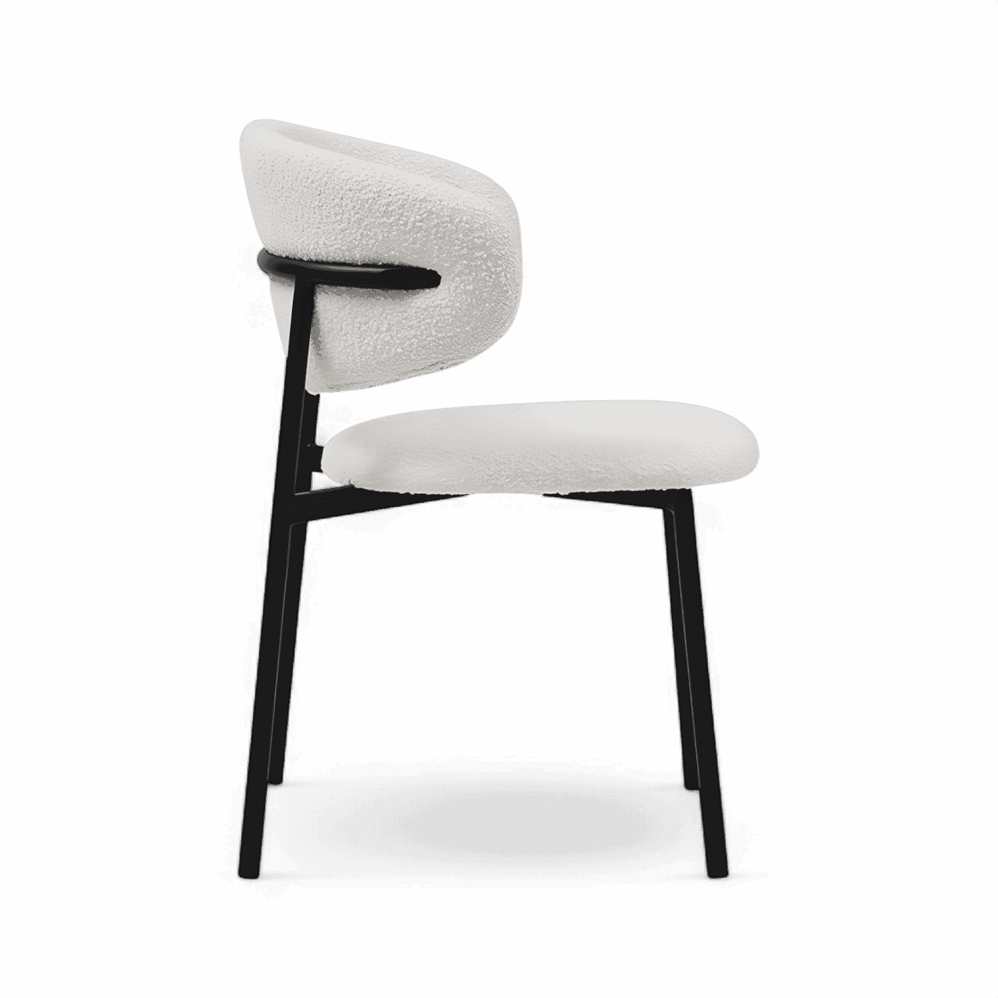 Zoya Dining Chair White Boucle