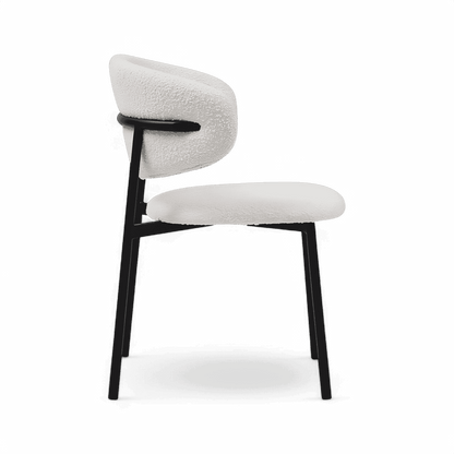 Zoya Dining Chair White Boucle